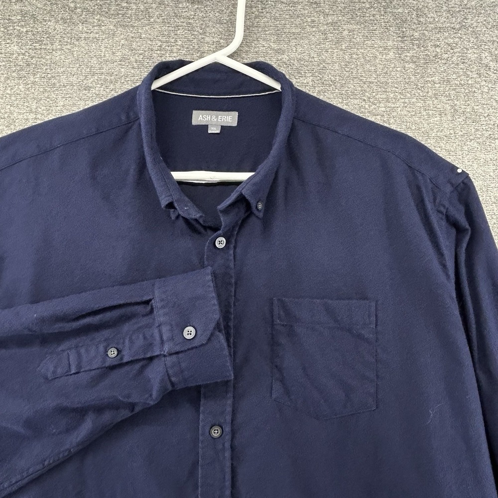 Ash & Erie Shirt Men Size‎ XXL Blue Long Sleeve Button Up Casual